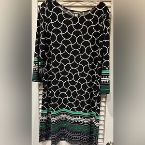 Haani Black and Green Long Sleeve Dress